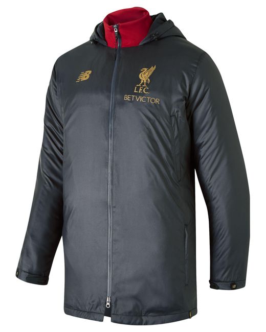 New Balance Gray Liverpool Fc Managers Jacket for men