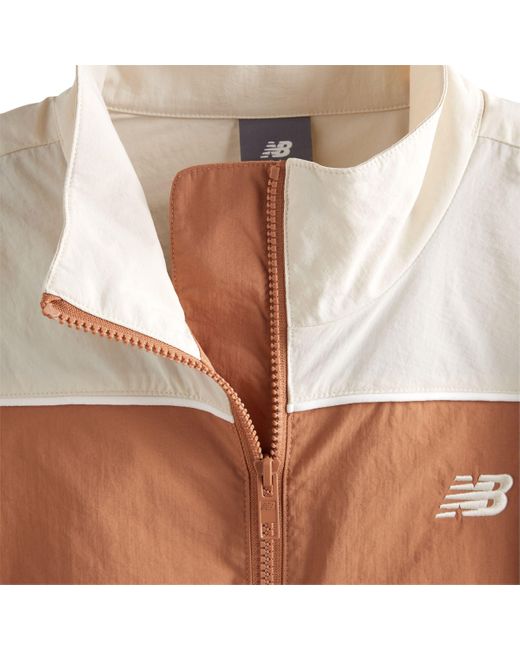 New Balance Sportswear's Greatest Hits Woven Jacket In Brown Polywoven