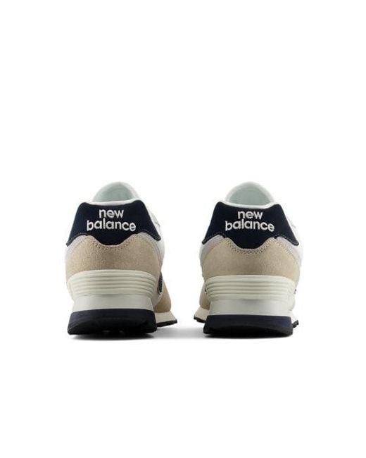 New Balance White 574 Sneakers