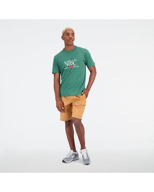 Homme Athletics Sports Club Cotton Jersey T-Shirt En, Taille New Balance pour homme en coloris Green
