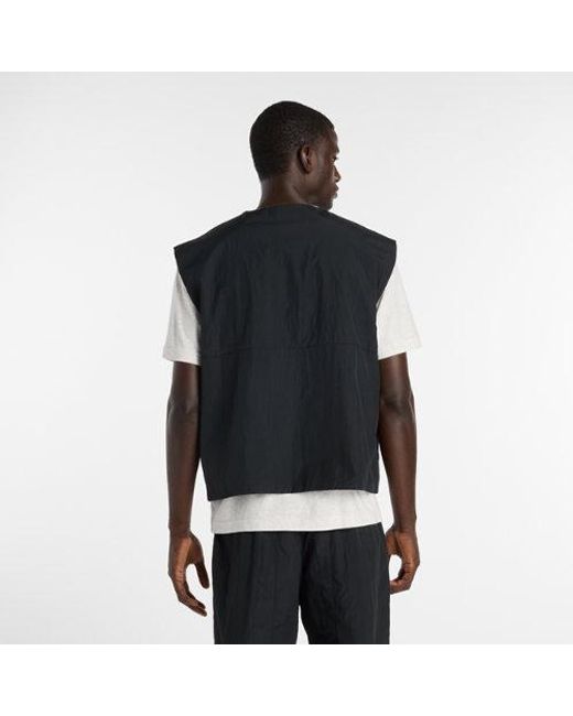 New Balance Black Castlefield Woven Vest for men