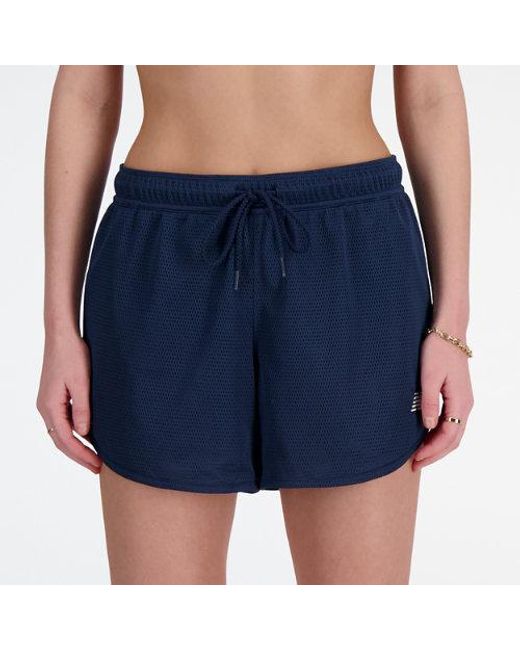 New Balance Blue Athletics Mesh Short