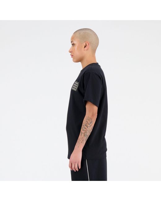 New Balance Essentials Cotton Jersey Relaxed T-shirt In Black