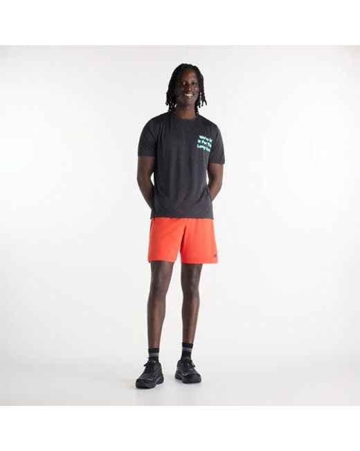 New Balance Black Rc Essential Graphic T-Shirt for men