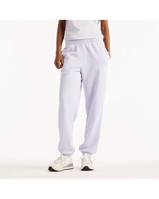 New Balance Purple Sport Essentials French Terry Jogger
