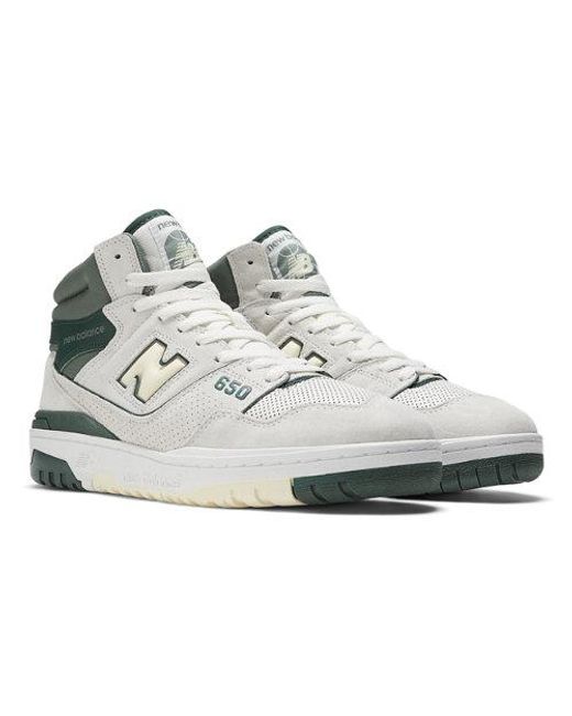 650 En, Leather, Talla New Balance de color White