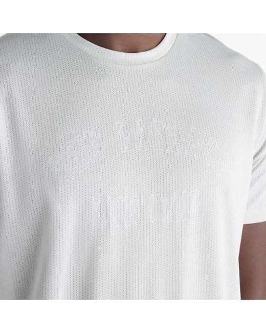 New Balance White Day Running Club T-Shirt Polywoven, Size 2X-Large for men