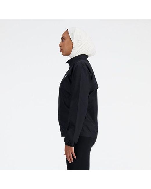 New Balance Blue Sport Essentials Jacket In Black Polywoven