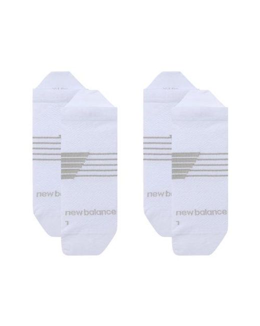 New Balance White Pro Training Cushion Tab Socks 2 Pack