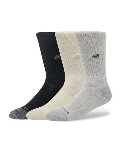 New Balance Black Active Premium Crew 3 Pack Socks 3 Pack