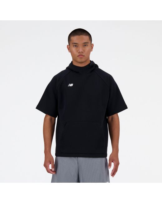 New Balance Black Ss Fleece Bp Hoodie for men