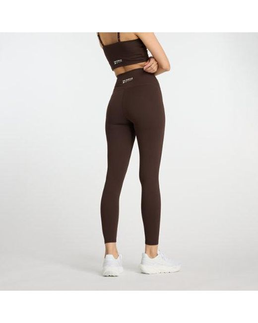 Mujer Nb Harmony High Rise Legging 25&Quot; En, Poly Knit, Talla New Balance de color Brown