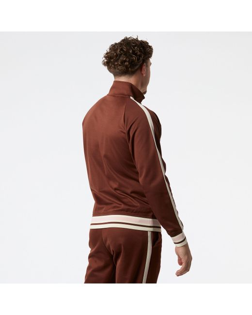 New Balance Nb athletics 70s run track jacket in braun in Brown für Herren