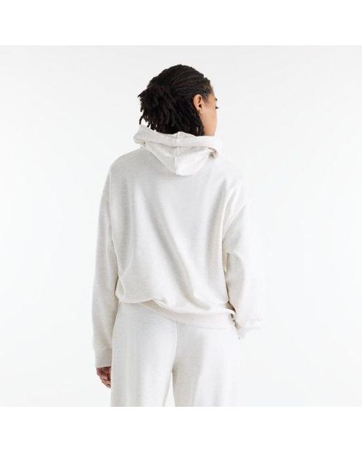 New Balance White Trackside French Terry Pant