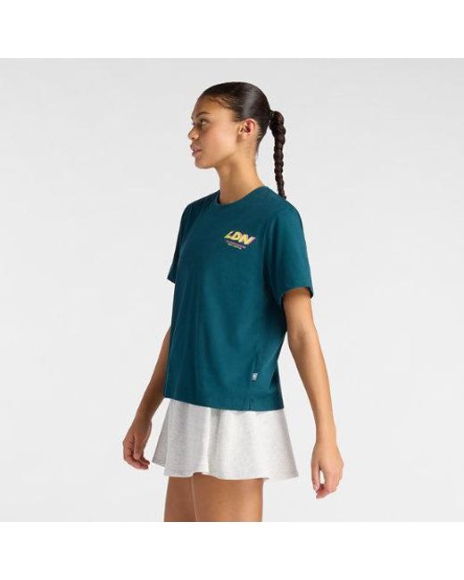 New Balance Blue London Edition Oversized Graphic T-Shirt