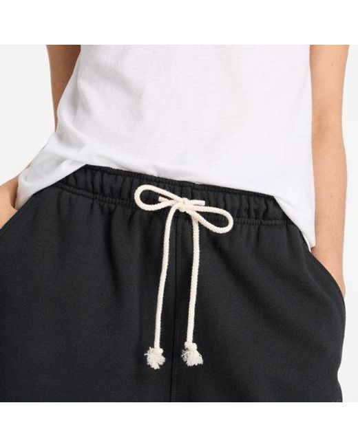 New Balance Black Athletics French Terry Joggers Clothing Lg, Cotton/Terry