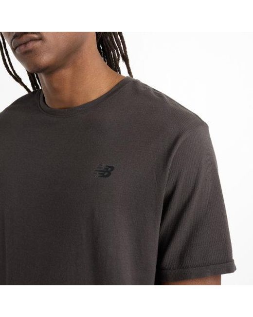 New Balance Herren Rest Day Knit Relaxed T-Shirt in Black für Herren