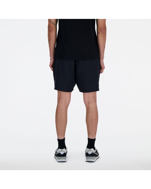 New Balance Tech Knit Short 7" In Black Poly Knit for men