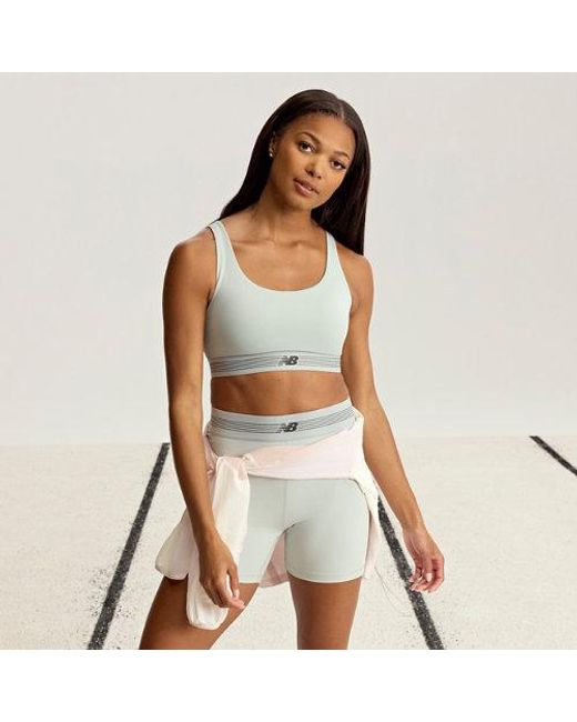 New Balance White Gabby Thomas Signature Collection Ac Fitted Short 5"