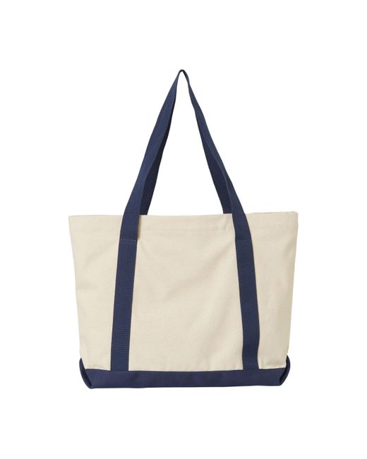 New Balance Classic Canvas Tote In Blue Cotton