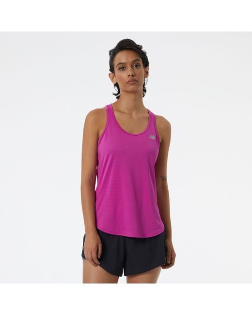 New Balance Accelerate Tank in Pink Lyst