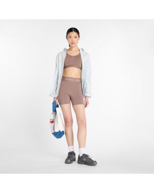 New Balance Brown Damen Nb Essential Run Bra