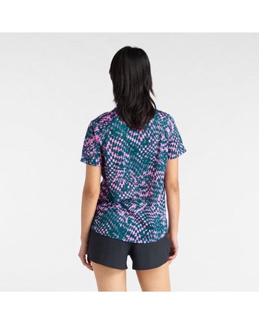 New Balance Blue London Edition Rc Essential Printed T-Shirt