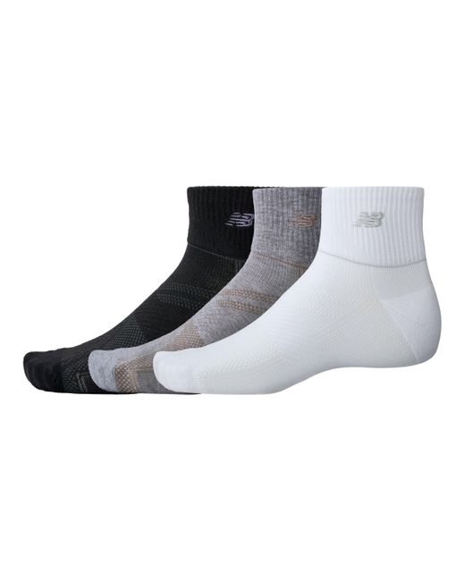 New Balance Black Running Repreve Ankle Socks 3 Pack