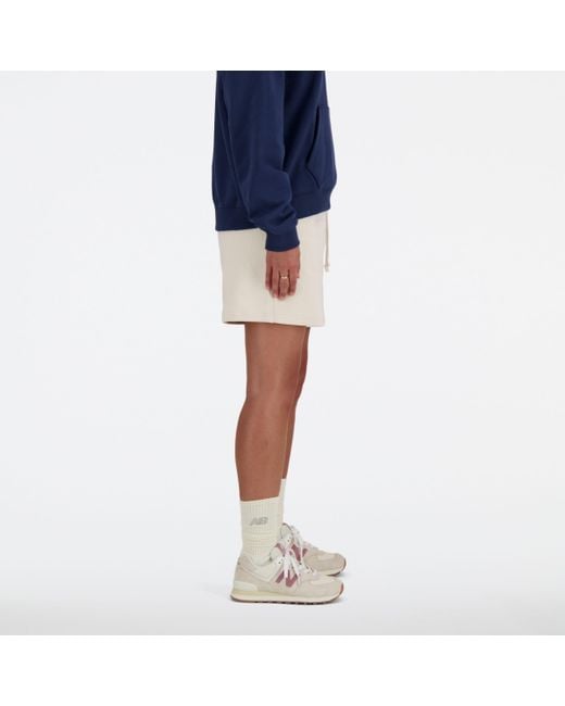 New Balance Athletics French Terry Short in het Blue