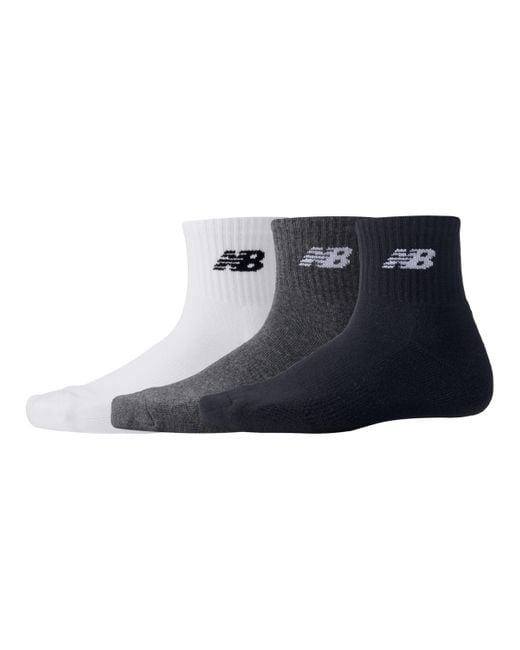 New Balance White Everyday Ankle 3 Pack Socks 3 Pack