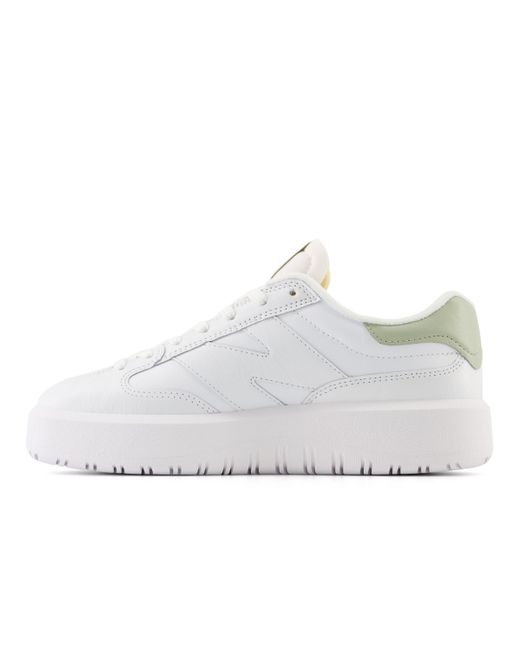 New Balance Ct302 In White/green Leather for men