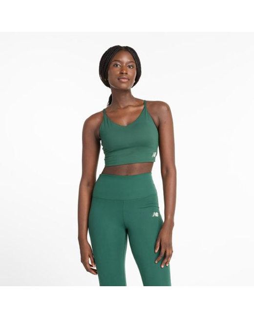 New Balance Green Nb Harmony Light Support Sports Bra