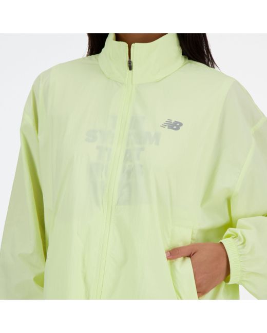 Athletics packable jacket in verde di New Balance in Green