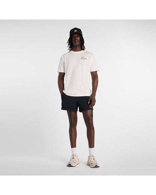New Balance White Fountain T-Shirt for men