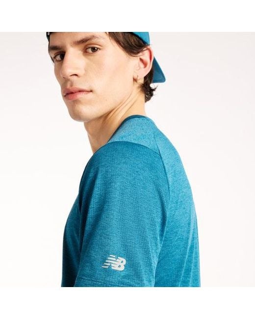 New Balance Blue Rc Essential Graphic T-Shirt V2 for men