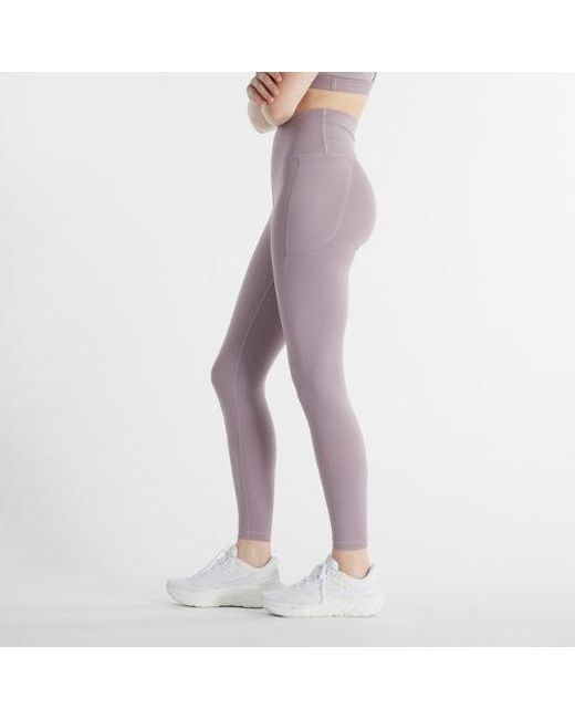 New Balance Purple Damen Nb Harmony Pocket High Rise Legging 25"