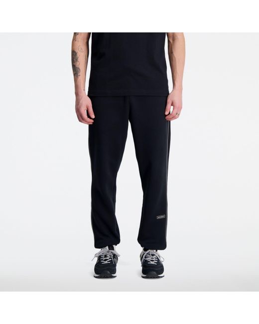 New Balance Essentials Winter Pant In Black Cotton for men