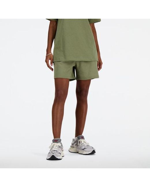 New Balance Athletics French Terry Short in het Green