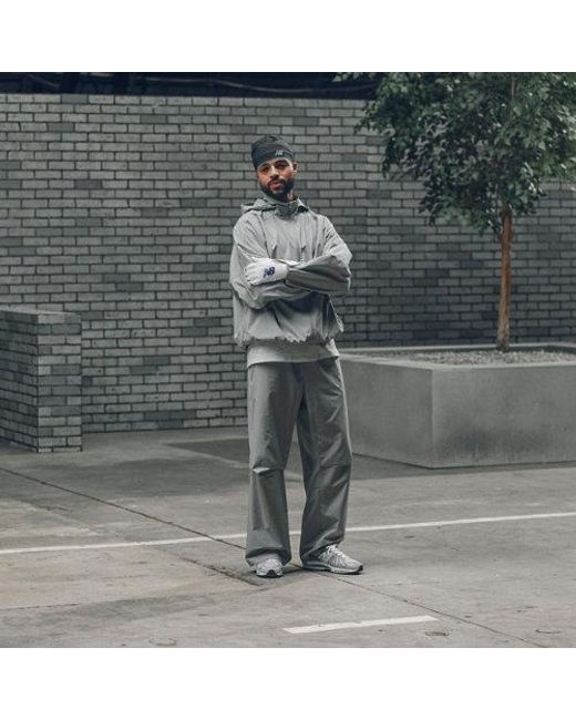 New Balance Gray Elusive Shell Jacket for men