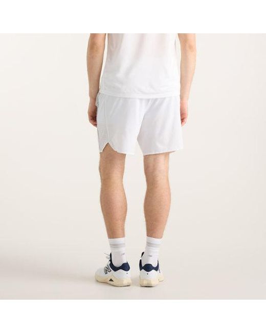 New Balance White Tournament Short for men