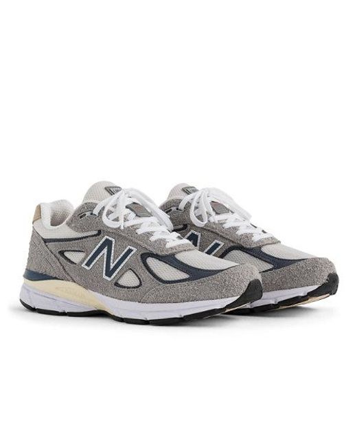 Made in usa 990v4 in grigio/blu di New Balance in Gray