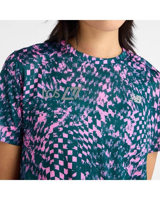New Balance Blue London Edition Rc Essential Printed T-Shirt