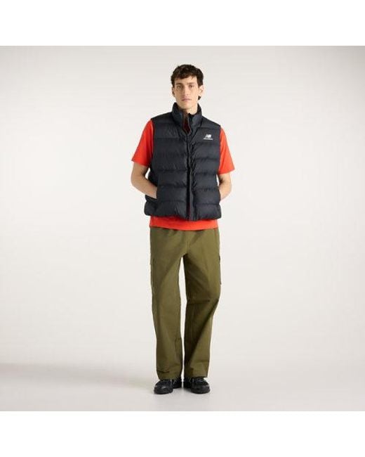 New Balance Blue Boston Puffer Vest for men