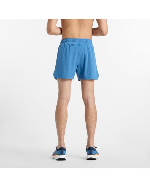 New Balance Blue Rc Short 5" for men