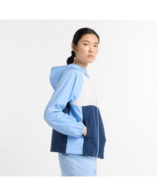 New Balance Blue Athletics Packable Full Zip Jacket
