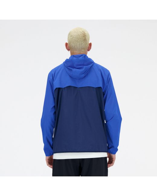 New Balance Athletics Woven Jacket In Blue Polywoven for men