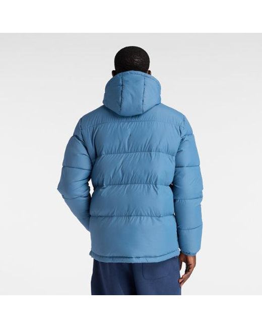 New Balance Blue Puffer Jacket for men