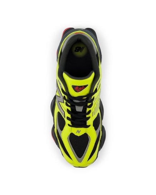 New Balance Yellow 9060 In Green/black/red Leather