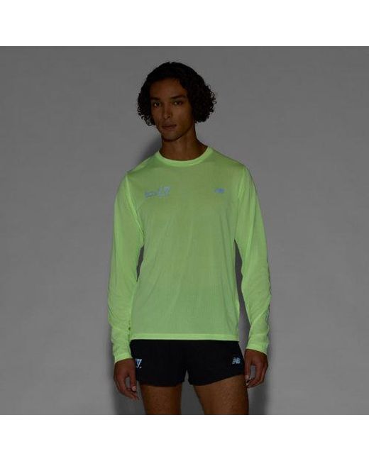 New Balance Green London Edition Rc Essential Long Sleeve for men