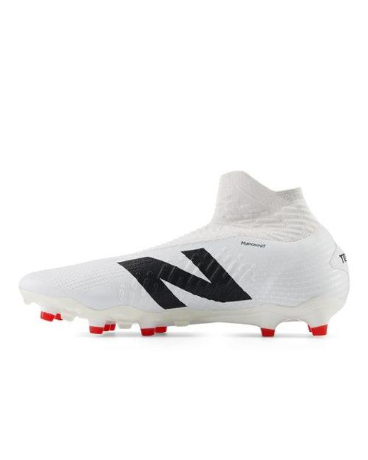 New Balance Tekela Pro Fg V4+ In White/black/red Synthetic